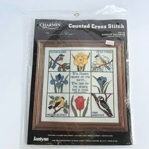 Charmin Bird Floral Counted Cross Stitch Song Of Solomon #54-16